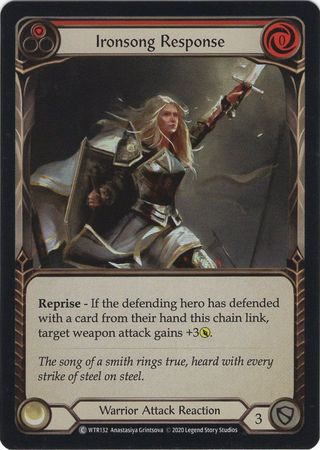 Ironsong Response Red WTR132 Common Rainbow Foil Unlimited Ironsong Response Red WTR132 Common Rainbow Foil Unlimited