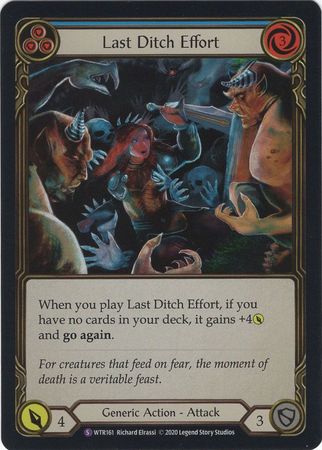 Last Ditch Effort WTR161 Super Rare Rainbow Foil Unlimited Welcome To Rathe Unlimited Foil Singles Last Ditch Effort WTR161 Super Rare Rainbow Foil Unlimited Welcome To Rathe Unlimited Foil Singles