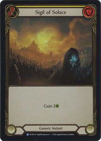 Sigil of Solace Yellow WTR174 Rare Rainbow Foil Unlimited Sigil of Solace Yellow WTR174 Rare Rainbow Foil Unlimited