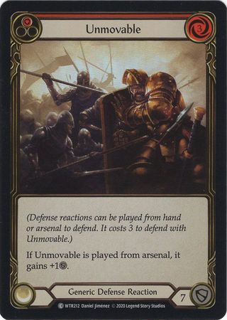Unmovable Red WTR212 Common Rainbow Foil Unlimited Unmovable Red WTR212 Common Rainbow Foil Unlimited