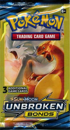 10 Pack Lot 10 Pokemon Sun & Moon Unbroken Bonds 3 Card Booster Pack 