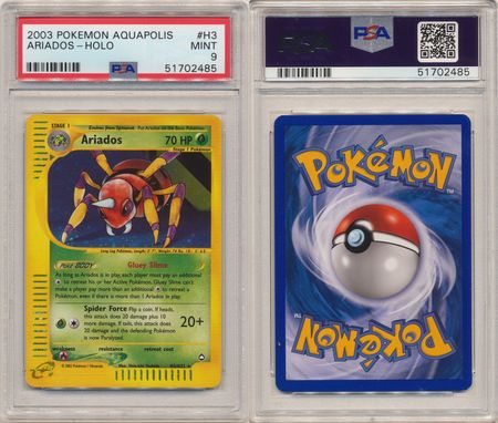 Ariados H3 H32 PSA Mint 9 Holo Rare Aquapolis 2485 Aquapolis Singles Ariados H3 H32 PSA Mint 9 Holo Rare Aquapolis 2485 Aquapolis Singles