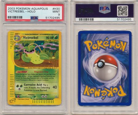 Victreebel H30 H32 PSA Mint 9 Holo Rare Aquapolis 2495 Aquapolis Singles Victreebel H30 H32 PSA Mint 9 Holo Rare Aquapolis 2495 Aquapolis Singles