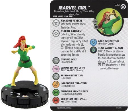 Marvel Girl 020 Uncommon House of X Marvel Heroclix Marvel Girl 020 Uncommon House of X Marvel Heroclix
