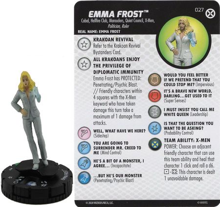 Emma Frost 027 Uncommon House of X Marvel Heroclix Marvel X Men House of X Singles Emma Frost 027 Uncommon House of X Marvel Heroclix Marvel X Men House of X Singles