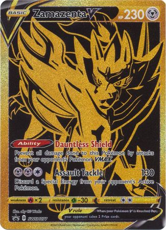 Zamazenta V Plastic Black UV Printed Pokemon Card -  Sweden