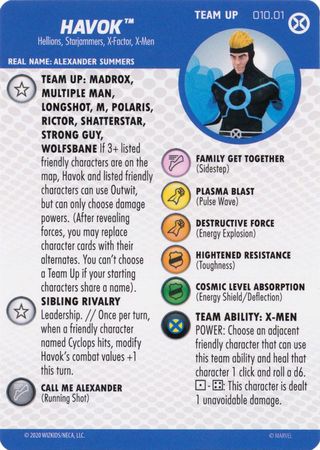 Havok 010 01 Team Up Card House of X Marvel Heroclix Marvel X Men House of X Singles Havok 010 01 Team Up Card House of X Marvel Heroclix Marvel X Men House of X Singles