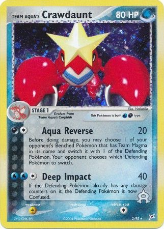 Team Aqua s Crawdaunt 2 95 Holo Rare Team Aqua s Crawdaunt 2 95 Holo Rare