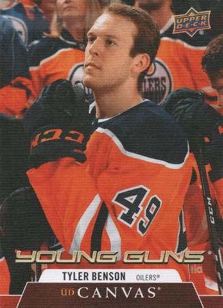 Tyler Benson 2020 21 UD Canvas C113 Young Guns Rookie 2020 21 Upper Deck UD Canvas Tyler Benson 2020 21 UD Canvas C113 Young Guns Rookie 2020 21 Upper Deck UD Canvas