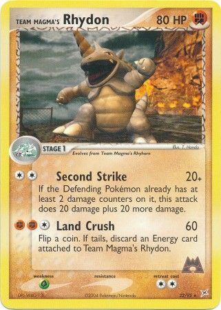 Team Magma s Rhydon 22 95 Rare Team Magma s Rhydon 22 95 Rare