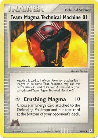 Team Magma Technical Machine 01 84 95 Uncommon Ex Team Magma vs Team Aqua Singles Team Magma Technical Machine 01 84 95 Uncommon Ex Team Magma vs Team Aqua Singles