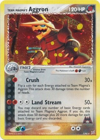 Team Magma s Aggron 7 95 Holo Rare Ex Team Magma vs Team Aqua Singles Team Magma s Aggron 7 95 Holo Rare Ex Team Magma vs Team Aqua Singles