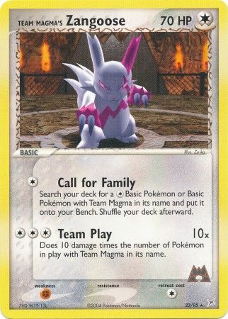 Team Magma s Zangoose 23 95 Rare Team Magma s Zangoose 23 95 Rare