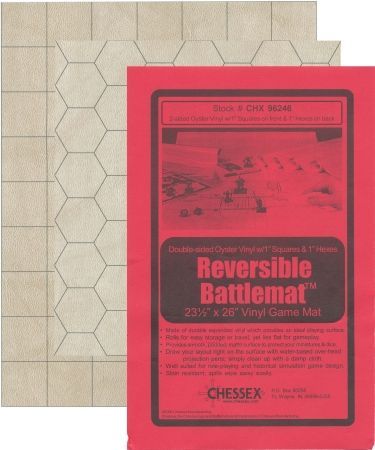 Chessex Reversible Battlemat w 1 Squares Hexes CHX96246 Dice Life Counters Tokens Chessex Reversible Battlemat w 1 Squares Hexes CHX96246 Dice Life Counters Tokens