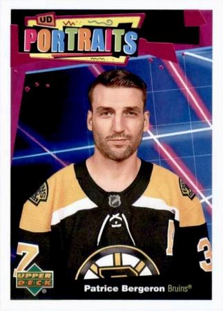 Patrice Bergeron 2020 21 Upper Deck UD Portraits P 4 2020 21 Upper Deck UD Portraits Patrice Bergeron 2020 21 Upper Deck UD Portraits P 4 2020 21 Upper Deck UD Portraits