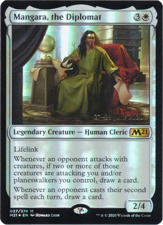 Mangara the Diplomat 027 274 M21 Pre Release Foil Promo Magic The Gathering Promo Cards Mangara the Diplomat 027 274 M21 Pre Release Foil Promo Magic The Gathering Promo Cards