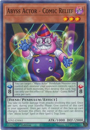 Abyss Actor Comic Relief LDS2 EN061 Common 1st Edition Abyss Actor Comic Relief LDS2 EN061 Common 1st Edition