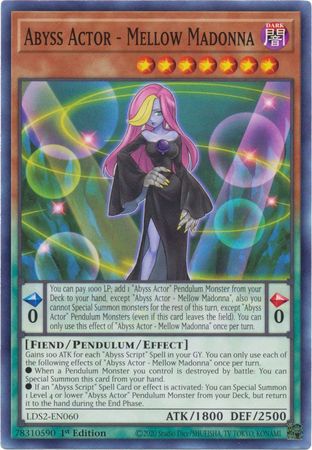 Abyss Actor Mellow Madonna LDS2 EN060 Common 1st Edition Abyss Actor Mellow Madonna LDS2 EN060 Common 1st Edition