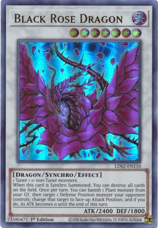 Details about   Black Rose Dragon 1st Edition Green Ultra Rare LDS2-EN110 Yu-Gi-Oh!