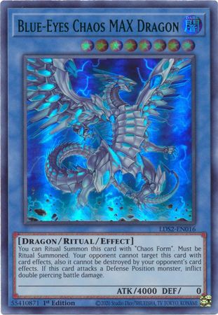 LDS2-EN016 Blue-Eyes Chaos MAX DragonUltra Rare 1st Edition YuGiOh Card NM 