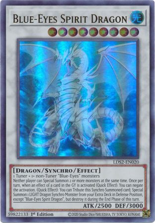 Yu-Gi-Oh Dragon Esprit aux Yeux Bleus LDS2-FR020 1st Ultra Rare 