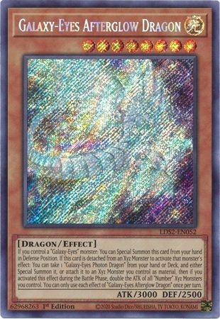 Galaxy-Eyes Afterglow Dragon Foil Custom Anime Card Holographic YuGiOh Orica
