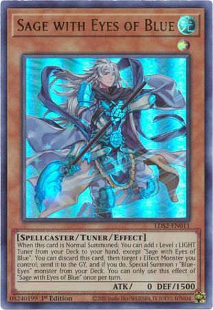 YuGiOh Sage With Eyes of Blue LDS2-EN011 1st Edition Green Ultra Rare 