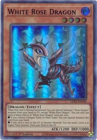 White Rose Dragon Purple LDS2 EN109 Ultra Rare 1st Edition White Rose Dragon Purple LDS2 EN109 Ultra Rare 1st Edition