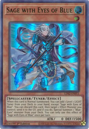LDS2-EN011-G Sage with Eyes of BlueGreen Ultra Rare 1st EditionYuGiOh Card 
