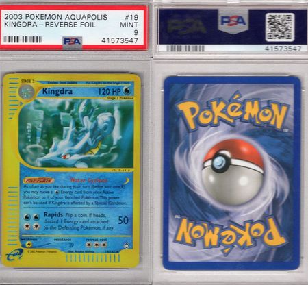 Kingdra 19 147 PSA 9 MINT Rare Reverse Holo Aquapolis 3547 Aquapolis Reverse Holo Singles Kingdra 19 147 PSA 9 MINT Rare Reverse Holo Aquapolis 3547 Aquapolis Reverse Holo Singles