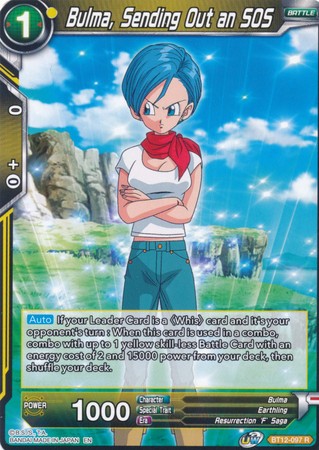 Bulma Sending Out an SOS BT12 097 Rare Bulma Sending Out an SOS BT12 097 Rare