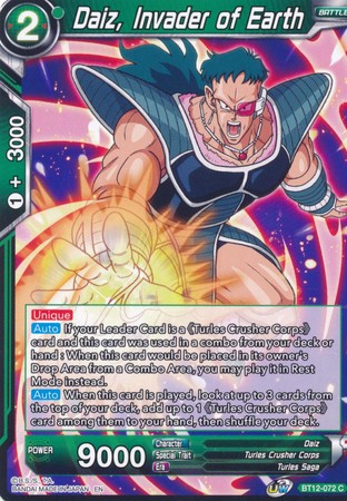 Daiz Invader of Earth BT12 072 Common Daiz Invader of Earth BT12 072 Common