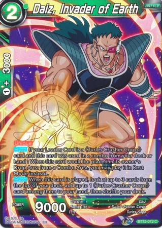 Daiz Invader of Earth BT12 072 Common Foil Daiz Invader of Earth BT12 072 Common Foil