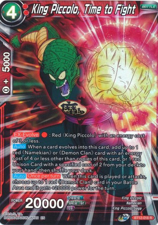 King Piccolo Time to Fight BT12 018 Rare Foil King Piccolo Time to Fight BT12 018 Rare Foil