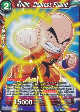Krillin Dearest Friend BT12 007 Common Foil Krillin Dearest Friend BT12 007 Common Foil