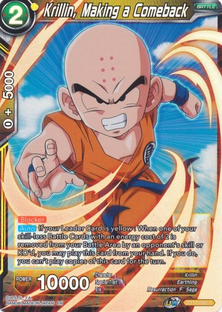 Krillin Making a Comeback BT12 095 Common Foil UW Series 3 Vicious Rejuvenation Foil Singles Krillin Making a Comeback BT12 095 Common Foil UW Series 3 Vicious Rejuvenation Foil Singles