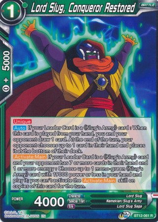 Lord Slug Conqueror Restored BT12 061 Rare Lord Slug Conqueror Restored BT12 061 Rare