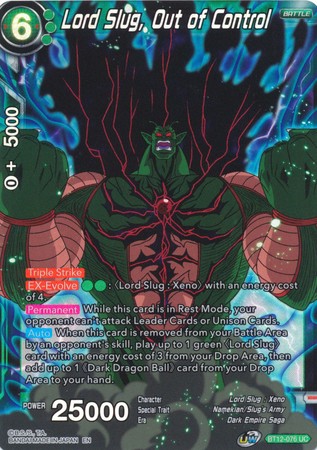 Lord Slug Out of Control BT12 076 Uncommon Foil Lord Slug Out of Control BT12 076 Uncommon Foil