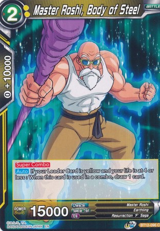 Master Roshi Body of Steel BT12 096 Common Master Roshi Body of Steel BT12 096 Common