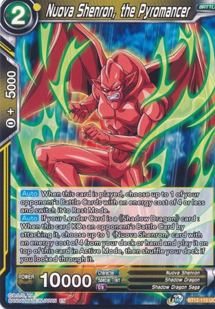 Nuova Shenron the Pyromancer BT12 110 Uncommon Nuova Shenron the Pyromancer BT12 110 Uncommon