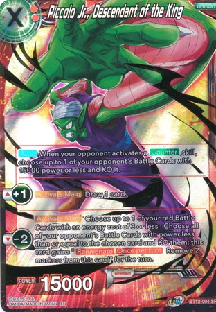 Piccolo Jr Descendant of the King BT12 004 Super Rare Piccolo Jr Descendant of the King BT12 004 Super Rare