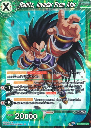 Raditz Invader From Afar BT12 058 Uncommon Foil Raditz Invader From Afar BT12 058 Uncommon Foil