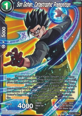 Son Gohan Catastrophic Premonition BT12 130 Common Foil Son Gohan Catastrophic Premonition BT12 130 Common Foil
