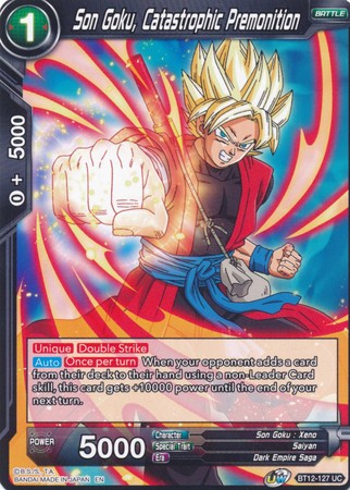 Son Goku Catastrophic Premonition BT12 127 Uncommon Son Goku Catastrophic Premonition BT12 127 Uncommon
