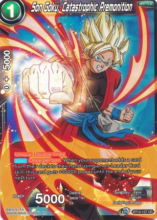 Son Goku Catastrophic Premonition BT12 127 Uncommon Foil UW Series 3 Vicious Rejuvenation Foil Singles Son Goku Catastrophic Premonition BT12 127 Uncommon Foil UW Series 3 Vicious Rejuvenation Foil Singles