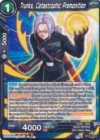 Trunks Catastrophic Premonition BT12 135 Common Trunks Catastrophic Premonition BT12 135 Common