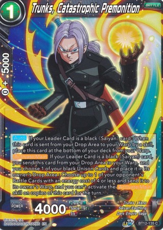 Trunks Catastrophic Premonition BT12 135 Common Foil Trunks Catastrophic Premonition BT12 135 Common Foil