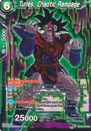 Turles Chaotic Rampage BT12 078 Uncommon Foil UW Series 3 Vicious Rejuvenation Foil Singles Turles Chaotic Rampage BT12 078 Uncommon Foil UW Series 3 Vicious Rejuvenation Foil Singles