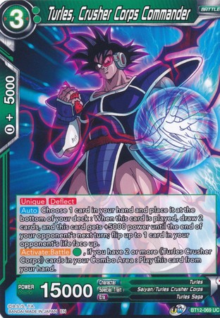 Turles Crusher Corps Commander BT12 069 Uncommon Turles Crusher Corps Commander BT12 069 Uncommon