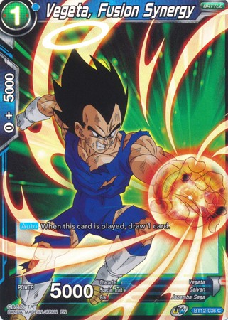 Vegeta Fusion Synergy BT12 036 Common Foil Vegeta Fusion Synergy BT12 036 Common Foil